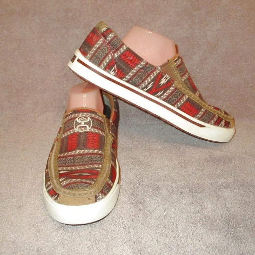 Twisted X Hooey Mens Slip On Loafer Size 10 Aztec Nomad Bomber Comfort Shoe EUC
